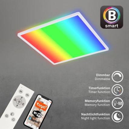 Briloner 7491-016 - LED RGBW prigušiva plafonska svetiljka SMART LED/22W/230V 4000K 42x42 cm Wi-Fi Tuya + daljinski upravljač