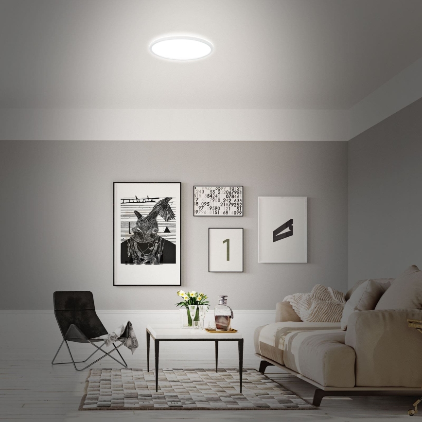 Briloner 7494016 - LED RGBW prigušiva plafonska svetiljka SMART, 22W, 230V, 4000K, prečnika 42 cm, Wi-Fi Tuya + daljinski upravljač