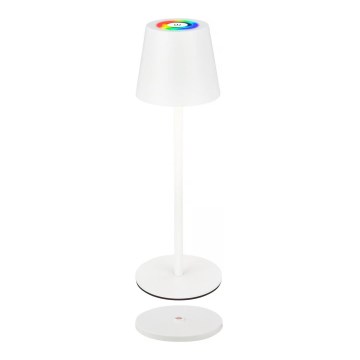 Briloner 7517016 - LED RGBW prigušiva punjiva spoljašnja stona lampa CILANO LED/3W/5V IP44 2000 mAh bela