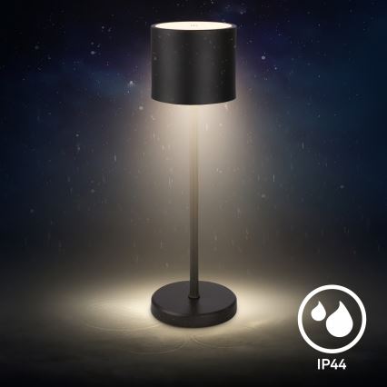 Briloner 7521015 - LED prigušiva spoljašnja punjiva stona lampa SIGO LED/2,5W/5V IP44 2600 mAh crna