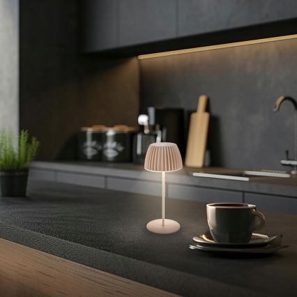 Briloner 7552-011 - MINI LED prigušiva punjiva dodirna spoljna stona lampa LED/1,5W/5V IP44 1800 mAh bež