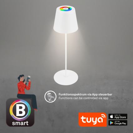 Briloner 7559016 - LED RGB prigušiva punjiva spoljašnja stona lampa COLORIS LED/3,5W/5V IP44 2000 mAh Wi-Fi Tuya