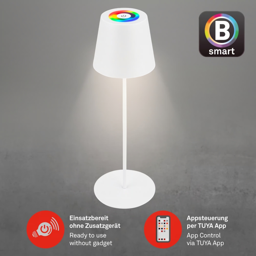 Briloner 7559016 - LED RGB prigušiva punjiva spoljašnja stona lampa COLORIS LED/3,5W/5V IP44 2000 mAh Wi-Fi Tuya