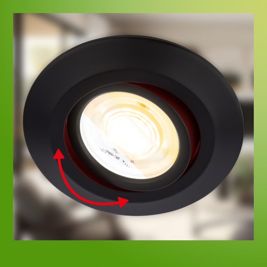 Briloner 7586035 - KOMPLET 3x LED ugradnih plafonskih svetala za kupatilo KLIRA LED/4,9W/230V 2500/3000/4000K IP23 crna