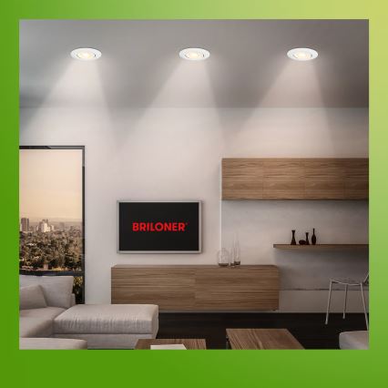 Briloner 7586036 - SET 3x LED kupatilsko ugradno svetlo KLIRA LED/4,9W/230V 2500/3000/4000K IP23 bela