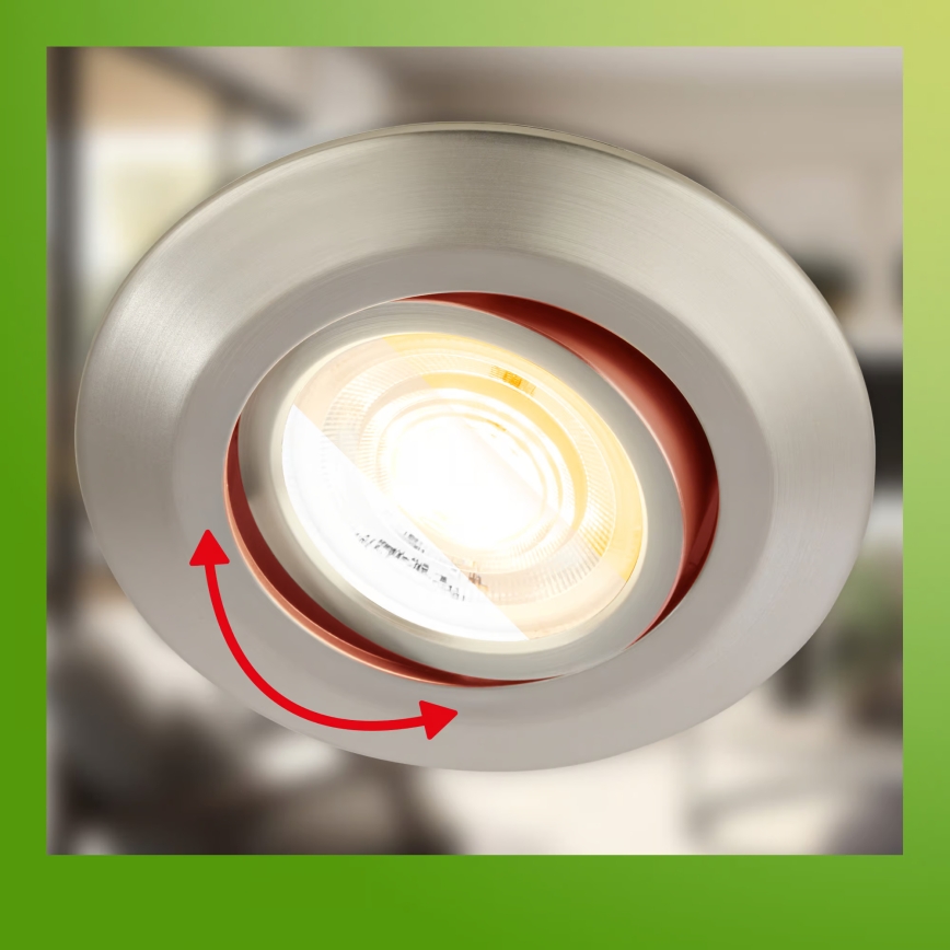 Briloner 7587032 - SET 3x LED prigušiva kupatilska ugradna svetla KLIRA LED/4,9W/230V 2500/3000/4000K IP23 mat hrom