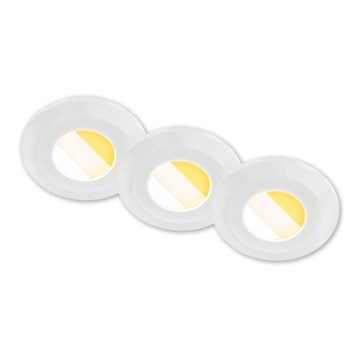 Briloner 7588036 - Komplet 3x LED ugradna svetla za kupatilo KLIRA LED/4,9W/230V 2500/3000/4000K IP44 bela