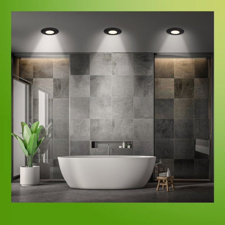 Briloner 7589035 - Komplet 3x LED prigušiva kupatilska ugradna svetla KLIRA LED/4,9W/230V 2500/3000/4000K IP44 crna
