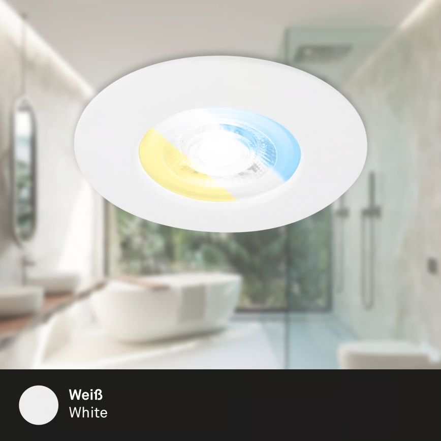 Briloner 7605036 - KOMPLET 3xLED kupatilsko ugradno svetlo LED/4,9W/230V 2700/4000/6500K IP44 belo