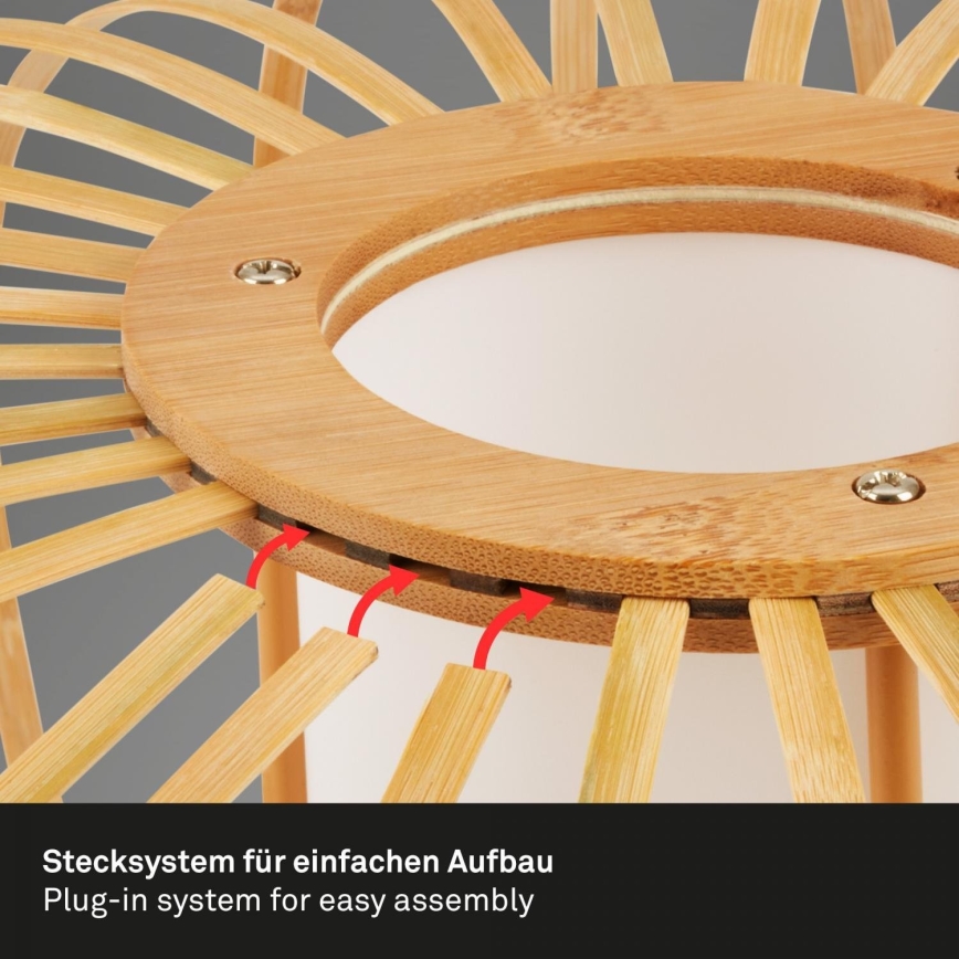 Briloner 7759011 - Stona lampa 1xE27/10W/230V bambus