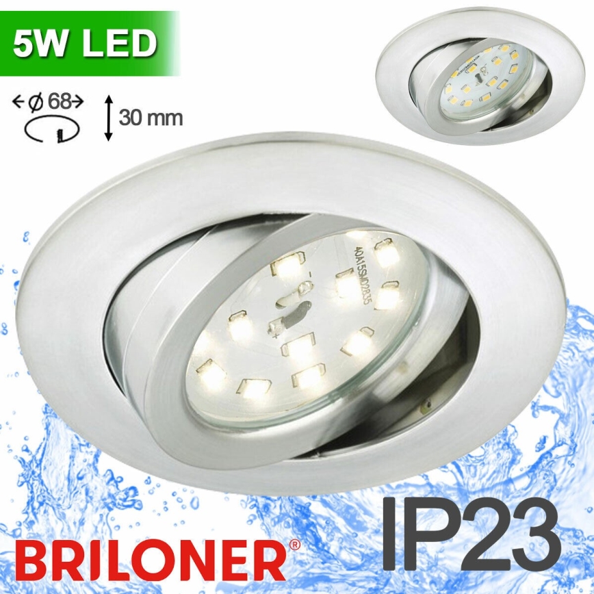 Briloner 8312-019 - Kupatilsko ugradno LED stropno svetlo/5W/230V IP23