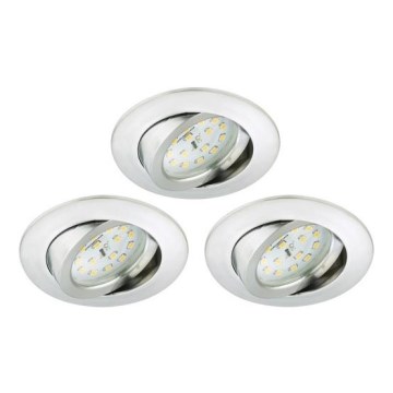 Briloner 8312-039 - SET 3x LED kupatilske ugradne svetiljke LED/5W/230V IP23