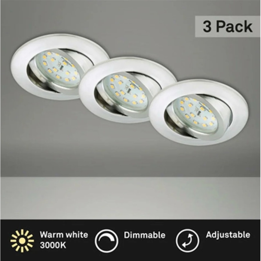 Briloner 8317-039-SADA 3x LED prigušiva kupatilska ugradna svetiljka LED/5,5W/230V IP23
