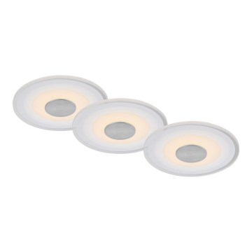 Briloner - Komplet 3x LED kupatilsko ugradno svetlo LED/6W/230V IP44 hrom