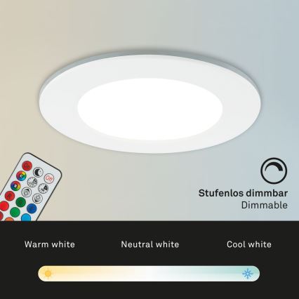 Briloner - SET 3x RGBW LED prigušiva kupatilska ugradna svetiljka LED/4,8W/230V 3000-6500K IP65 + daljinski upravljač