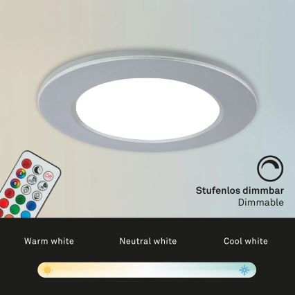 Briloner - SET 3x LED RGBW prigušiva kupatilska ugradna svetla LED/4,8W/230V 3000-6500K IP65 + daljinski upravljač