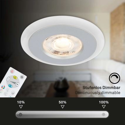 Briloner - KOMPLET 3x LED RGBW prigušiva ugradna svetla za kupatilo LED/5W/230V 3000-6500K IP44 + daljinski upravljač