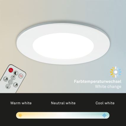 Briloner - Set od 3 prigušiva ugradna LED svetla za kupatilo LED/4,8W/230V 3000-6500K IP44 + daljinski upravljač