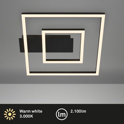 Briloner - LED plafonsko svetlo FRAME LED/22W/230V 3000K 30x32 cm crna