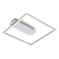 Briloner - LED plafonsko svetlo sa senzorom pokreta i sumraka FRAME LED/14W/230V 3000K 30x32 cm mat hrom