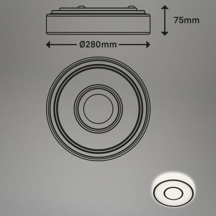 Briloner - LED plafonsko svetlo SIRKEL LED/12W/230V crna