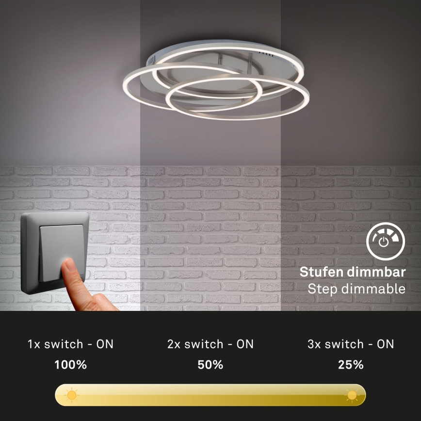 Briloner - LED prigušiva plafonska svetiljka FRAMES LED/60W/230V, mat hrom