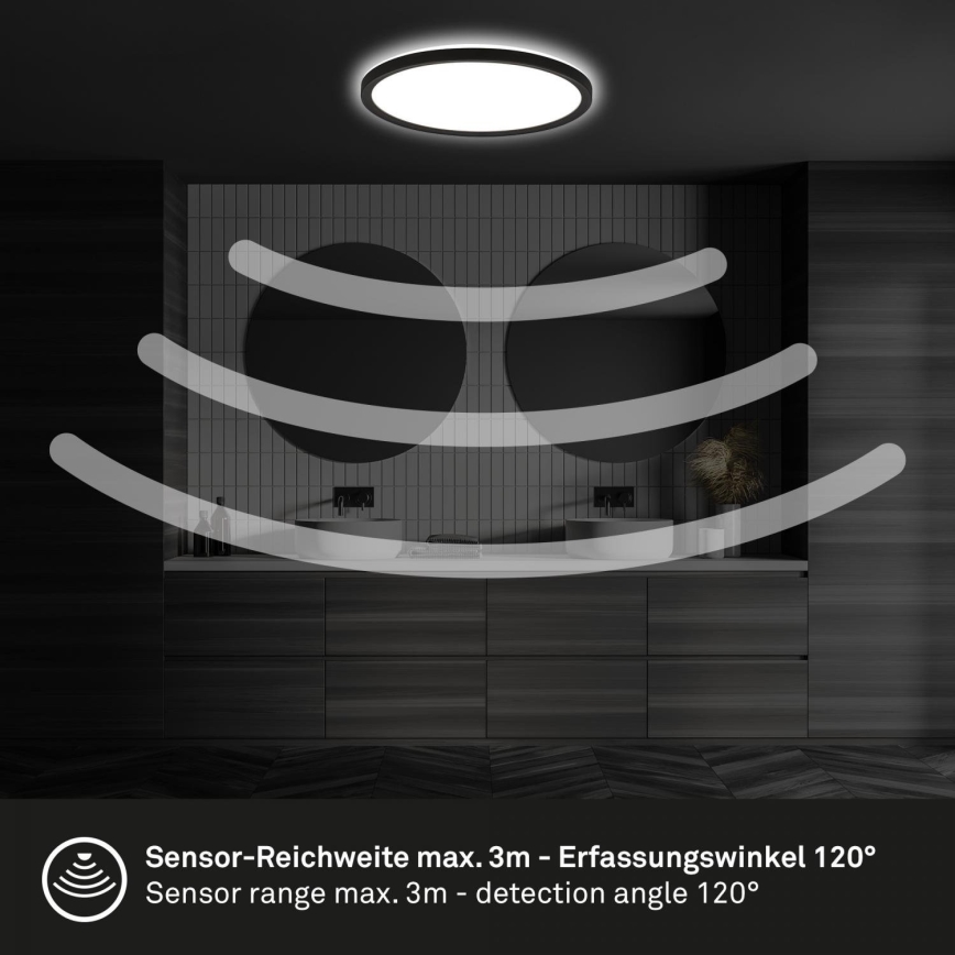 Briloner - LED plafonsko svetlo za kupatilo sa senzorom MOVE LED/18W/230V IP44, prečnik 29 cm, belo