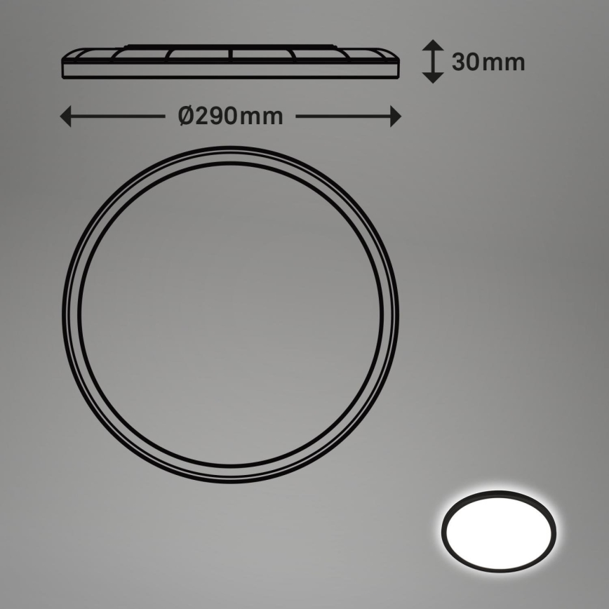 Briloner - LED plafonsko svetlo za kupatilo sa senzorom MOVE LED/18W/230V IP44, prečnik 29 cm, belo