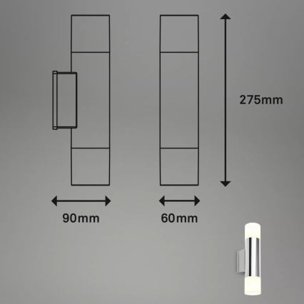 Briloner - LED zidno svetlo za kupatilo 2xGU10/4,8W/230V IP44 3000K sjajni hrom