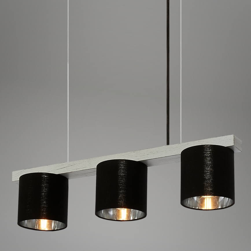 Briloner - Luster na sajli LURI 3xE14/25W/230V od kaučukovog drveta