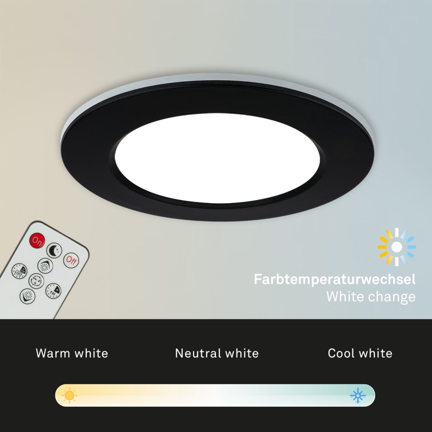 Briloner - SET 3x LED prigušiva ugradna kupatilska plafonska svetla LED/4,8W/230V 3000-6500K IP44 + daljinski upravljač