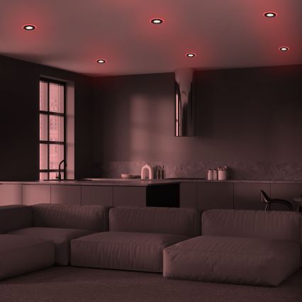 Briloner - Komplet 3x LED RGBW prigušiva ugradna svetla za kupatilo LED/5W/230V 3000-6500K IP44 + daljinski upravljač