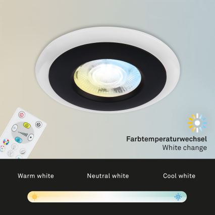 Briloner - Komplet 3x LED RGBW prigušiva ugradna svetla za kupatilo LED/5W/230V 3000-6500K IP44 + daljinski upravljač