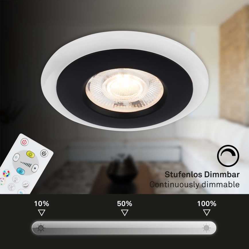 Briloner - Komplet 3x LED RGBW prigušiva ugradna svetla za kupatilo LED/5W/230V 3000-6500K IP44 + daljinski upravljač