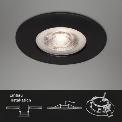 Briloner - SET od 3x LED ugradnih kupatilskih stropnih svetiljki LED/4,9W/230V IP44 crne