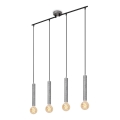 Briloner - Srebrni luster na sajli LONGA 4xE27/60W/230V