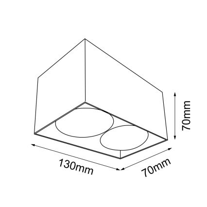 Brosline - Spot svetiljka 2x GU10/10W/230V, crna