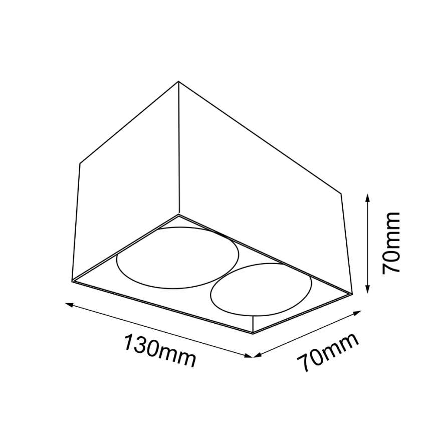 Brosline - Spot svetiljka 2x GU10/10W/230V, crna