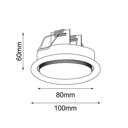 Brosline - Ugradna stropna svetiljka 1xGX53/9W/230V crna