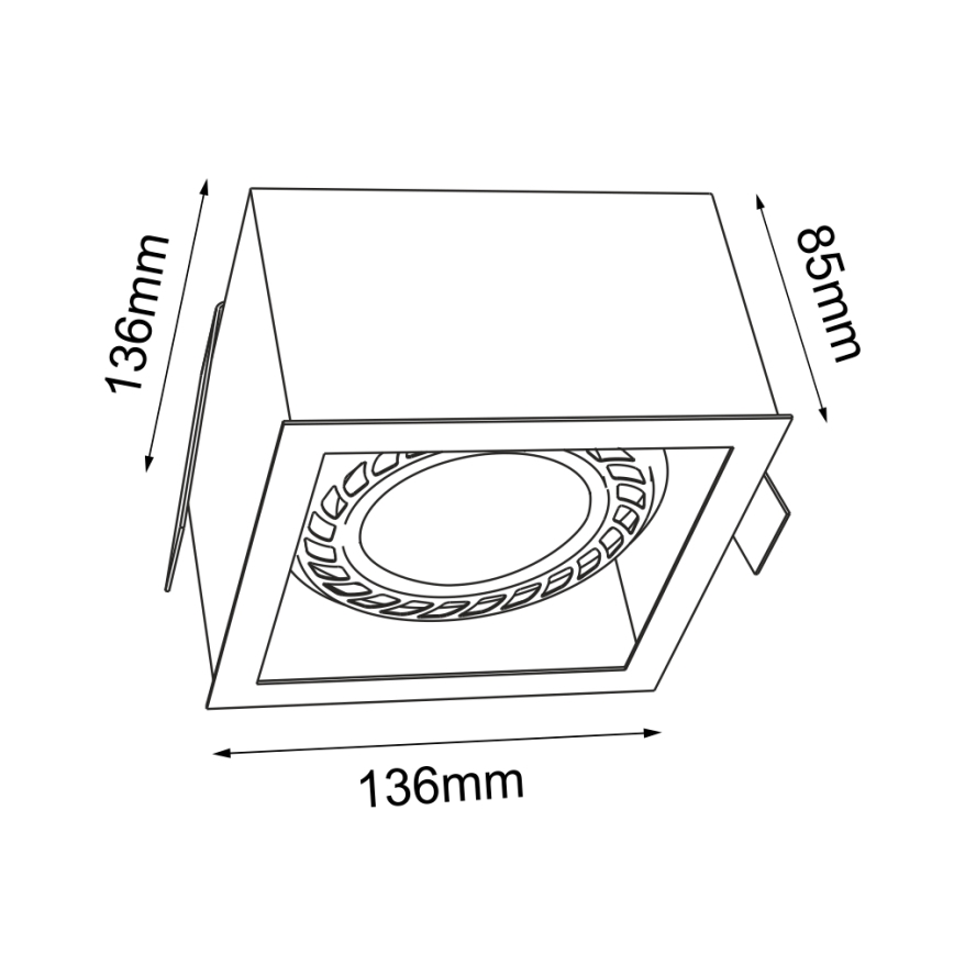 Brosline - Ugradno svetlo 1xGU10/18W/230V bela