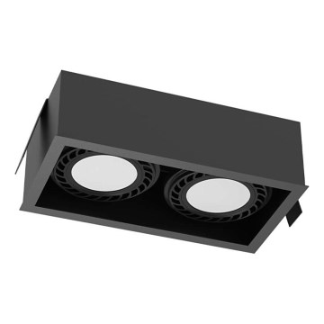 Brosline - Ugradno plafonsko svetlo 2xGU10/18W/230V crno