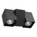 Brosline - Zidno reflektorsko svetlo 2xGU10/10W/230V crna