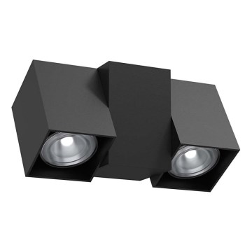Brosline - Zidno reflektorsko svetlo 2xGU10/10W/230V crna