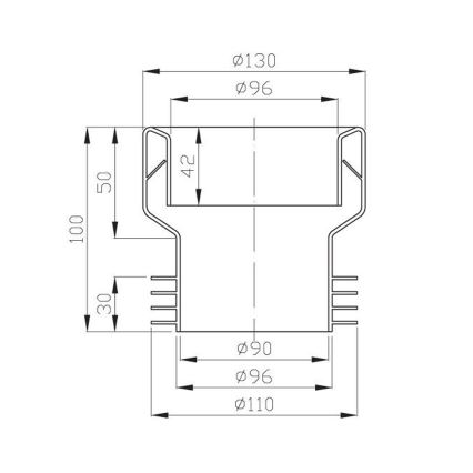 Bruckner - centralna bela WC manžeta