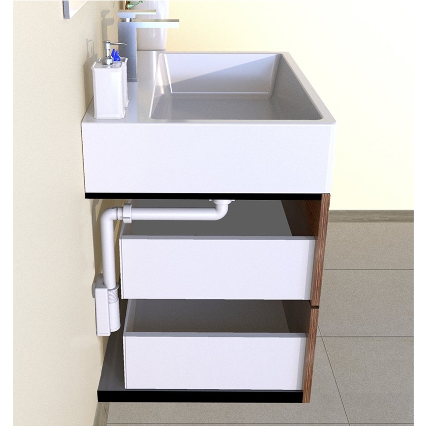 Bruckner - Nameštajni sifon za umivaonik MURALES, bela