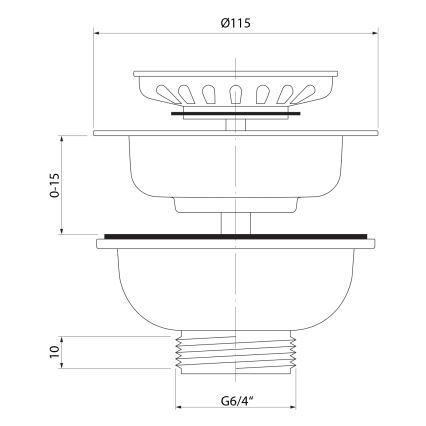 Bruckner - Odliv za sudoperu od nerđajućeg čelika