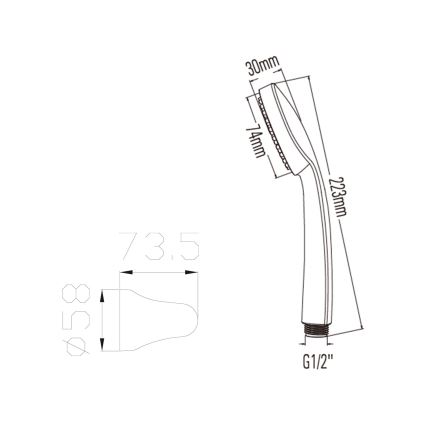 Bruckner - Tuš set sjajni hrom