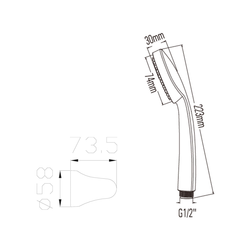 Bruckner - Tuš set sjajni hrom