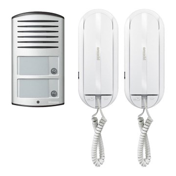 Bticino 366821 - Kućno zvono za 2 stana + ulazni panel LINEA 2000 IP54