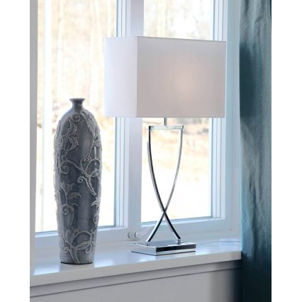 ByRydens - Stona lampa OMEGA 1xE27/5W/230V bela/sjajni hrom